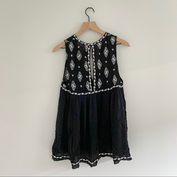 Free People Embroidered Sleeveless Top - Picture 4 of 8